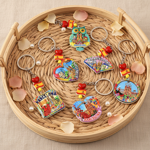 Llavero de Resina 3D con Diseño de la Sagrada Familia de Barcelona, <span class=keywords><strong>España</strong></span>, con Grabado en Relieve, Duradero, Recuerdo de Viaje, Venta al Por Mayor - Product Image 3