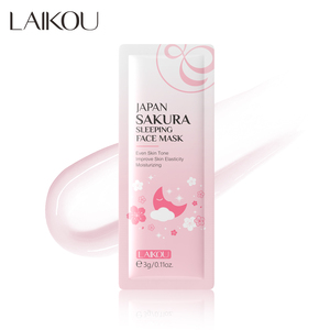 LAIKOU Crème de nuit hydratante et éclaircissante au sakura, format voyage 3g, masque facial au collagène - Product Image 1
