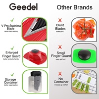 Slimme Handmatige Groente Fruitsnijmachine Shredder Chopper Plastic Vegetarische Snijder Gadget
