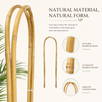 Support de plante en bambou naturel en forme de U pour plantes en pot, plantes grimpantes, fleurs de jardin, vente en gros