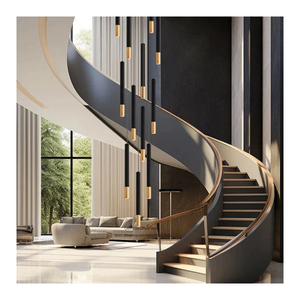 Luxus moderne Kunst Stil gebogene Treppen kunden spezifisches Design für Wohnung von China Hersteller - Product Image 1