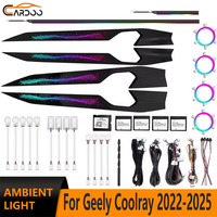 Kit d'accessoires d'éclairage LED dynamique 64 couleurs pour l'intérieur de la voiture Geely Coolray 2022-2025, éclairage ambiant Cardoo