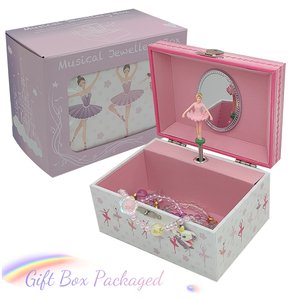 Boîte à bijoux musicale classique Jakos Factory Ballerina pour filles, boîte de rangement personnalisée, boîte à musique, cadeau <span class=keywords><strong>d</strong></span>'anniversaire - Product Image 3