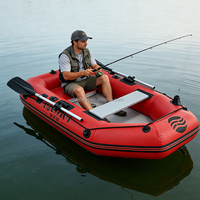 Bateau de pêche gonflable pliable Hailebao en PVC, stable, à fond rigide et épaissi, pour 2 personnes, idéal pour le surf et la plongée