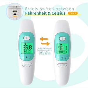 Thermomètre numérique infrarouge 3-en-1 approuvé MDR pour oreille et front, enfants et adultes, écran LCD, garantie 12 mois, classe <span class=keywords><strong>AOJ</strong></span> - Product Image 3