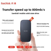SSD Portabel Sandisk E30 SDSSDE30-1T00-Z26 hingga 800MB/s USB-C USB 3.2 Gen 2 480GB 1TB 2TB Drive Solid State Eksternal untuk PC