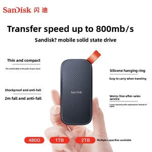 Sandisk E30 SSD portable SDSSDE30-1T00-Z26 jusqu'à 800 Mo/s USB-C USB 3.2 Gen 2 480 Go 1 To 2 To Disque SSD externe pour PC - Product Image 4