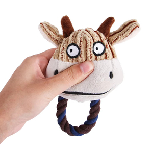 Jouets à mâcher pour animaux de compagnie en polyester durable, best-sellers, ensemble de cordes à mâcher en peluche en forme de vache, résistant aux morsures, pour chien Kinghon - Product Image 3