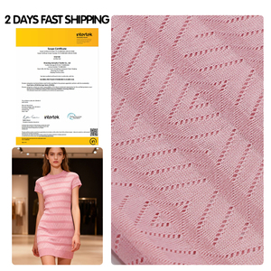 2 Ngày Giao Hàng Nhanh 100gsm Jersey Vải 100% Polyester Thoáng Khí Nhanh Chóng Khô Trọng Lượng Nhẹ Jacquard Dệt Kim Vải Mùa Hè Phụ Nữ - Product Image 1
