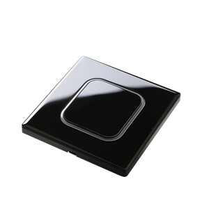 Chất liệu 3gang 2way ánh sáng nhà tường chuyển đổi chất lượng tốt Glass 250V AC Đen bihu chuyển đổi - Product Image 5