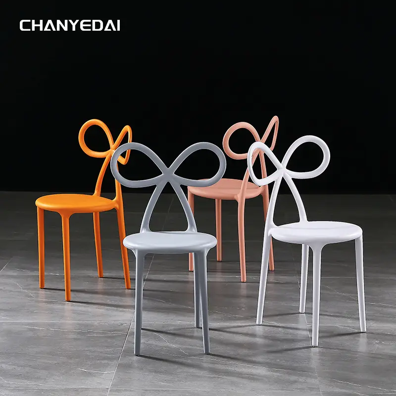 Nordic Bow knot Chair Creative kids party rental PP special decorative chair for Party