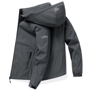 Chaqueta Cortavientos con Capucha Tiyo para Hombre, para Invierno, Aire Libre, Corte Ajustado, Dobladillo Recto con Etiqueta - Product Image 1