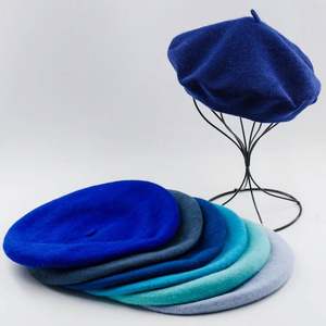 Chapeau Béret Femme en Laine Tendance Automne Hiver Chaud Style Britannique Décontracté Chapeau de Peintre à Large Bord pour Voyage en Extérieur Coloré - Product Image 1
