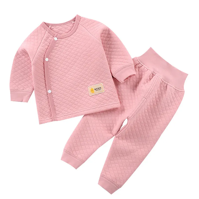 Pure Cotton Baby Pajamas Quilted Kids Clothes Long-sleeved Pyjamas Set Baby Winter Products 2020