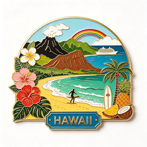 Aimants de réfrigérateur en métal écologiques à aimant puissant, design Art Déco, logo personnalisé, souvenir de Venise, pour la décoration intérieure - Product Image 1