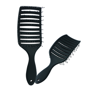 Kunststoff-Haarstyling-Werkzeuge Kamm entwirren gebogene belüftete Bürste Haar bürste für lockiges Haar - Product Image 1