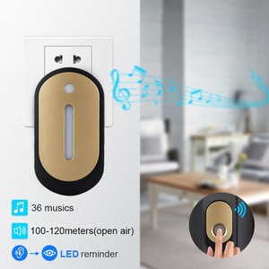 Kit <span class=keywords><strong>de</strong></span> sonnette numérique <span class=keywords><strong>portable</strong></span> étanche sans fil 36 sonneries LED - Product Image 2