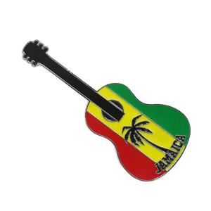 Aimant de réfrigérateur personnalisé Travelpro en alliage de zinc durable avec logo personnalisé, design mignon de guitare, destination touristique - Product Image 1