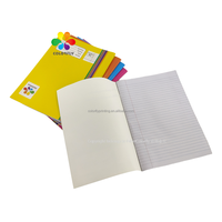 Mon carnet coloré A4 à lignes simples, 140 pages, couverture rigide, pour exercices