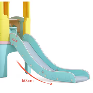 Vente flash : Toboggan et balançoire combinés en plastique coloré, écologiques, pour salle de jeux intérieure pour tout-petits, école, aéroport, parc d'aventure - Product Image 4