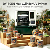 Imprimante jet d'encre UV certifiée CE avec Epson I1600 pour pots de fleurs, vases, bocaux et jardinières en verre/céramique/métal/plastique de grand diamètre