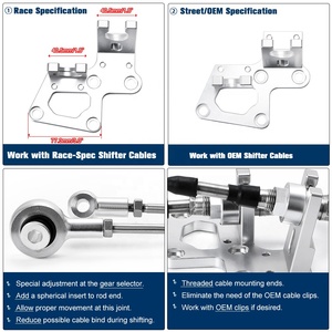 Caja de cambios, Cables de cambio, Perilla de cambio, Soporte de transmisión, Placa base de cambio, Pasacables de firewall, Manual Race-Spec para RSX K-Swap K20 <span class=keywords><strong>K24</strong></span> - Product Image 6