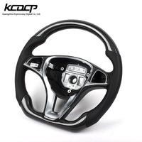 Volant de course Alcantara personnalisé pour Mercedes Benz GLS GLE CLS GLA CLA classe W205 W204 W222 W221 W223 C190 C63 A45 fibre de carbone
