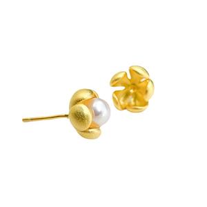 Accesorios de Plata S925 para DIY con Perlas, Cuentas Redondas de 5-7mm, Pequeños Aretes de Flor de Loto y Broches con Forma de Coche 21500 - Product Image 5