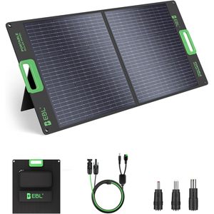 Panel Solar Portátil EBL de 100 W, 18 V, Plegable, Cargador Solar de Alta Eficiencia, Impermeable IP65, Estación de Energía, Cargador de Batería de 40 W y 20 W - Product Image 5