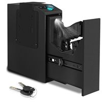 Coffre-fort domestique antivol à accès par empreinte digitale, coffre-fort dissimulé pour armes à feu, table de chevet avec serrure à clé, en acier laminé à froid, taille personnalisée OEM/ODM