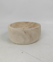 Pot de fleurs en bois massif rustique fabriqué en usine 18x8 cm, jardinière en bois de couleur naturelle pour la décoration intérieure et le jardinage