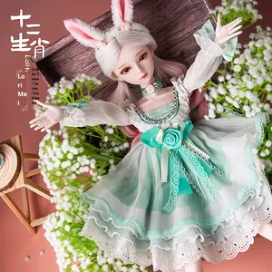 Bebeğin aşk oniki zodyak prenses oyuncak kız bebek SD değiştirilebilir kıyafet ve makyaj plastik PVC zarif simülasyon bebek - Product Image 1