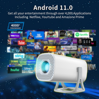 Projecteur de jeu 4K S40 à succès avec manettes, processeur Allwinner H713, Android 11, projecteur Android intelligent portable