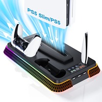Chargeur de contrôleur de station d'accueil de charge en gros Station de ventilateur de refroidissement RVB Slim Pro colorée pour Ps5