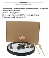 Sable Style Japonais Avec Pavillon Sakura Arbre Pour Bureau MDF Méditation Mini Bureau Zen Jardin Kit Ensemble Ornement Décoration