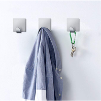 Crochet mural adhésif en acier inoxydable SUS304, crochet pour serviette de bain, crochet pour peignoir, crochet de douche