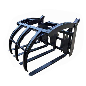 Radlader Kompakt lader Anbaugeräte Holzgras Greifer Farm Grab Holzkran Heu Speer Paddel gabel mit oberer Klemme - Product Image 1