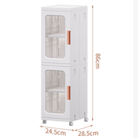 Meuble de rangement double à 2 tiroirs, design moderne, en plastique injecté, gain de place, 24 cm, pour espaces étroits, sur pied, multicouche