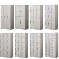 Armoire de rangement simple porte en acier pour vêtements, anti-humidité, avec serrure à clé, pour bureau