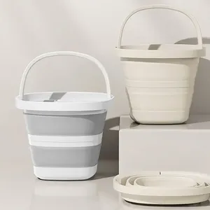 Cubo de Agua Plegable Versátil al por Mayor con Asa para Uso Doméstico y Exterior - Cubo de Pesca Plegable Portátil para Almacenamiento - Product Image 1