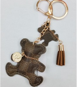 New Cute Bear Faux Leather Tassel Keychain Key Ring Keychain Mini <b>Bag</b> Charm Keyring - Product Image 3