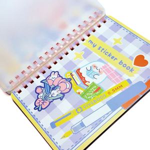 स्टिकर दृश्य बुक कस्टम स्टेशनरी डिजाइन कावायी ए 5 काठी सिलाई पुनः प्रयोज्य संग्रह - Product Image 5