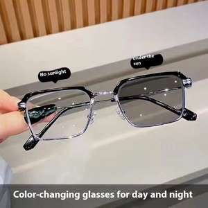 Óculos Fotocromáticos Populares Pretos Sólidos da Moda com Proteção Anti-Luz Azul e Mudança de Cor para Computadores - Product Image 2