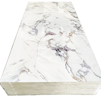 Panneaux muraux décoratifs en PVC effet marbre UV multicolores 3 mm, haute brillance, imperméables, pour hôtels et halls