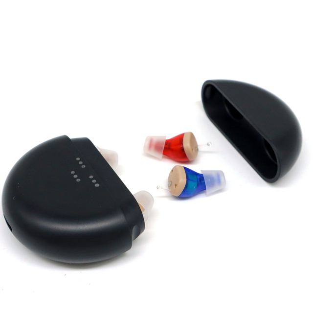 Retone Innovation Brand New Digital CIC Invisible Hearing Aid 4-Channel Rechargeable with Magnetic Charge Case