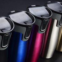 Thermos classique incassable anti-fuite 420 ml 14 oz en acier inoxydable, style tasse de voyage à double paroi sous vide, isolation 12-24h