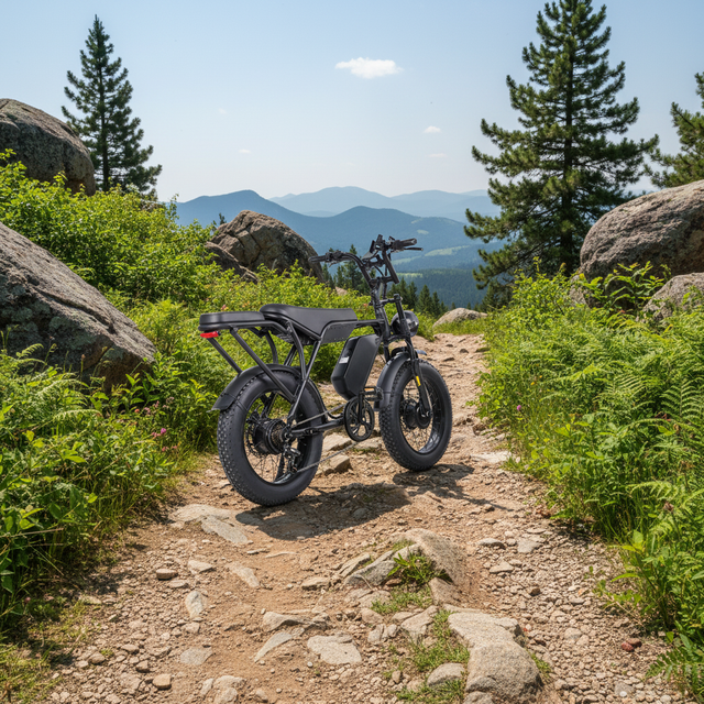 30mph 60V 30Ah 2000W 7 Speed  Electric Mountain Bike 20*4 Inch Fat Tire Ebike Hydraulic Disc Brake Dual Motor Electric Bike