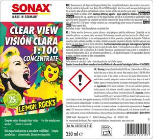 Clear Sight 1:100 Concentrate Lemon Rocks 250ml Liquide lave-glace d'été avec parfum rafraîchissant - Product Image 5