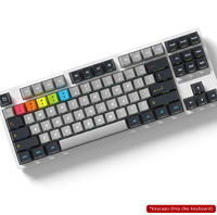 Ensemble de touches Grayscale Prologue Cherry Height PC+PBT avec caractères translucides par sublimation pour clavier à interrupteurs magnétiques