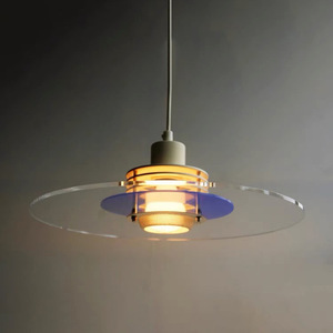 Bauhaus Designer UFO Pendant <b>Light</b> Nordic Style Minimalist Modern Vintage Glass for <b>Dining</b> Living Room Middle Sized Lamp - Product Image 6